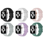 Yepband 6Pack Sport Band Elastic Silicone Adjustable Wristbands for Aplle Watch Bands 44mm 45mm 41mm 40mm 38mm 42mm 49mm Ultra, Replacement for iWatch Series 8 7 SE 6 5 4 3 2 1 Accessories Women Men