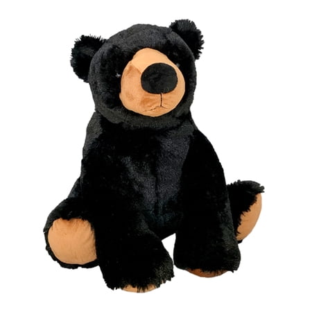 Plush Gear HuckleBeary Black Bear 16" Plush Stuffed Toy, Soft, Cuddly Bear for Kids