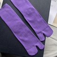 thumbnail image 4 of 1 Pair Japanese Autumn And Wintercotton Thick Socks Black And White Split Toe Socks Solid Color Mid Tube Two Toe Pile Socks orange one size, 4 of 6