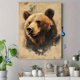 thumbnail image 4 of Qisvanset Framed Canvas Wall Art, 12x16 Inch Vintage Grizzly Bear Nature Cabin Wall Art, 4 of 5
