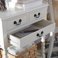 thumbnail image 4 of SAFAVIEH Athena French 3-Drawer White Wood Rectangle Console Table (23.5 in. W x 13 in. D x 29.5 in. H), 4 of 14