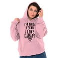 thumbnail image 3 of Vegan Love Karats Funny Diamond Lover Hoodie Sweatshirt Women Brisco Brands 2X, 3 of 6