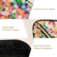 thumbnail image 5 of FORMRS Makeup Bag Travel Cosmetic Organizer for Women Fold Flat Zipper Pouch with Handle, Pink Colorful Circles, 5 of 8