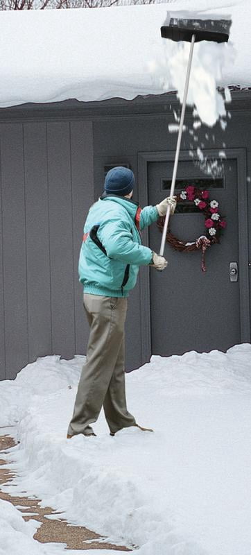 EMSCO Group Bigfoot 21-Foot Flip & Strip Poly Roof Rake with Telescoping Handle and Shingle Ski