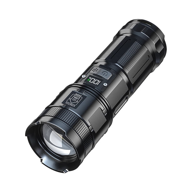 Soidarity Lámpara de alto brillo para acampar, senderismo, pesca, viajar, linterna, 5 modos, linterna de mano recargable con zoom, accesorios de carpas 3500LM Soidarity OD029294-02B