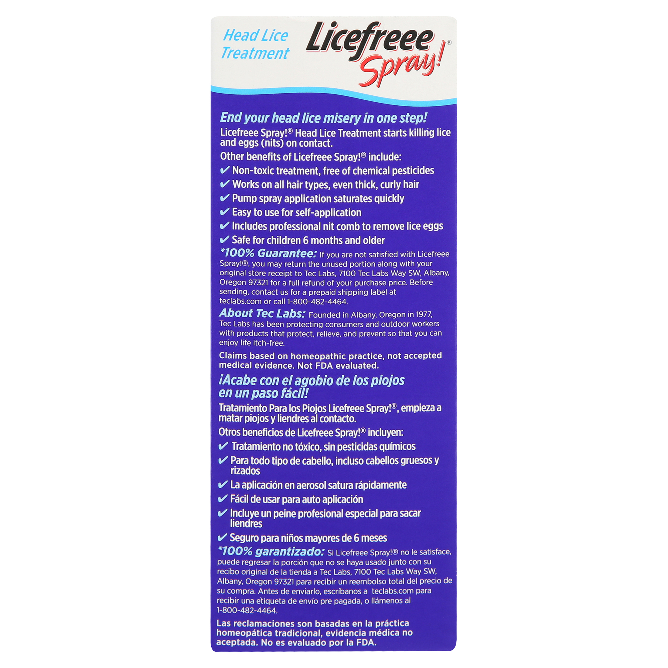 Licefreee Spray! Instant Head Lice Treatment, 6.0 fl oz - image 5 of 18