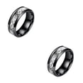 thumbnail image 3 of Maytalsory Show Personality Fashionable Dragon Pattern Ring Made With Titanium Steel Black+ silver 2Set, 3 of 6