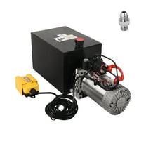 Dawot 13 Quart Hydraulic Pump Unit 3200PSI Hydraulic Power Single Acting Metal Reservoir Dump Trailer Pump 12V DC Hydraulic Power Pump with Control Remote