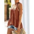 thumbnail image 3 of Blusas sueltas con tirantes finos para mujer, cuello Halter, cuello en V, Peplum, camisas fluidas, túnicas Zhivalor WRHS-216-2, 3 of 6