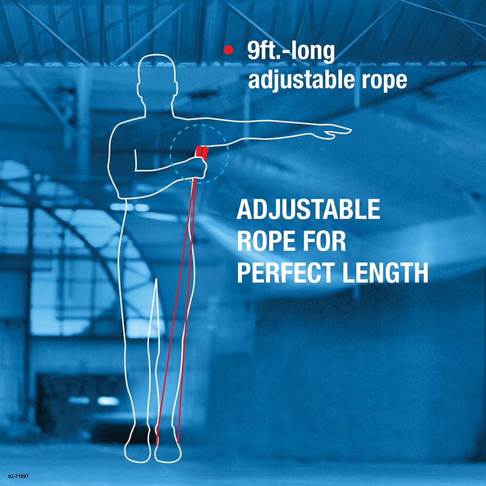 SPRI Sure-Grip Textured Adjustable Speed Rope, Black