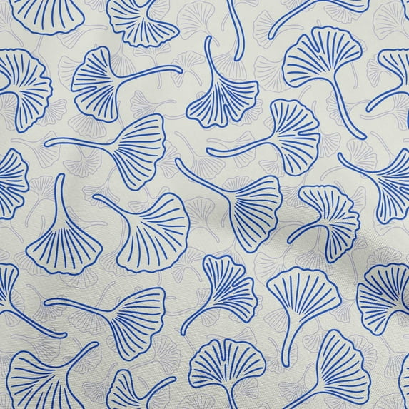 oneOone Cotton Poplin Off White Fabric Asian Floral Sewing Material Print Fabric By The Yard 56 Inch Wide