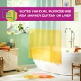 thumbnail image 3 of TOWN & COUNTRY PLAY Ciara Mod Colorblock Clear 100% PEVA Shower Curtain Liner with Anti-Rust Grommets, Waterproof, Mold & Mildew Resistant, Clear/Yellow, 70"x72", 3 of 5