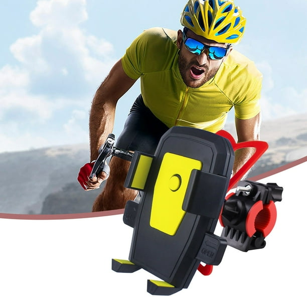 Soporte de teléfono para bicicleta y motocicleta con bloqueo automático | Soporte giratorio de 360° para smartphones | Abrazadera universal para coche y escritorio con amortiguación y diseño