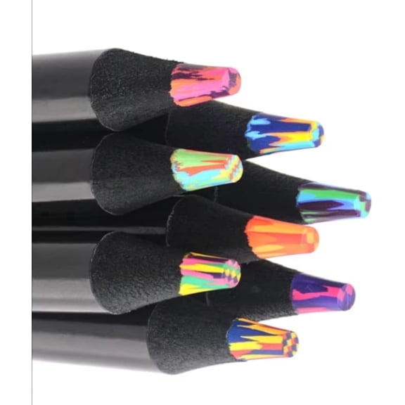 S.E.Q Rainbow Colored Pencils for Kids & Adults - 8 Count Jumbo Multicolor Art Pencils for Drawing, Sketching & Coloring