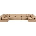 thumbnail image 3 of Meridian Furniture Indulge 234" Vegan Leather U-Shaped Modular Sectional in Tan, 3 of 9