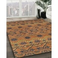 thumbnail image 3 of Ahgly Company Machine Washable Indoor Rectangle Abstract Dark Sienna Brown Area Rugs, 4' x 6', 3 of 7