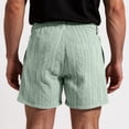 thumbnail image 3 of Nestiefly Shorts for Mens 2026 Cozy Texture Embroidered Casual Stretch Elastic Waist Shorts with Pockets Light Green XL, 3 of 4