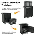 thumbnail image 4 of HPDMC 5-Drawer Rolling Tool Chest, High Capacity, Adjustable Shelf, Lockable Drawers, Detachable 2 in 1 Mechanic Tool Box Storage Cabinet with Wheels for Garage Workshop Warehouse Repair Shop, 4 of 8