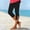 A_ Black, variant on Women Solid High Waist Slim Cuff Capri Leggings, Elastic Stretch Soft Fabric Daily Casual Workout Bottoms Green XXL