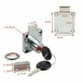thumbnail image 5 of KDJ Cupboard Drawer Locks Drawer Mailbox 0.55-0.87in 14-22mm/ 2 Locks 4 Keys, 5 of 10
