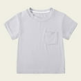 thumbnail image 4 of Akiihool Boys Tshirt Boy's Short Sleeve Crew Neck T-shirt (Light Gray,3-6 Months), 4 of 5