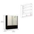 thumbnail image 4 of Pemberly Row Modern Medicine Cabinet Black Color Engineered Wood, 4 of 6