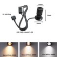 thumbnail image 4 of Foco Led USB 3W DC5V, escaparate de joyería, lámpara para mostrador, minifoco de techo montado en superficie, enchufe USB negro/plateado, 4 of 5