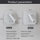 thumbnail image 5 of Aplique de pared LED, luz de lectura para mesilla de noche, aplique de pared LED de 12 W, foco orientable (3 W + 9 W, luz cálida de 3000 K) blanco (cuadrado), 5 of 5