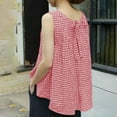 thumbnail image 6 of ZANZEA Women Blouse Elegant Sleeveless Plaid Print Pullover Top Office Shirts, 6 of 11