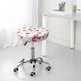 thumbnail image 6 of Salouo Lips Kiss Pattern Bar Stool Cushion Cover, Round Crease-Resistant Stretchy Dustproof Stool Seat Slipcover for Bar Round Chair-12 inch, 6 of 6