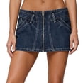 thumbnail image 4 of BUIGTTKLOP High Stretchy Denim Cargo Skort for Women High Waist Casual Mini Jean Skirt Shorts with Pockets, 4 of 6