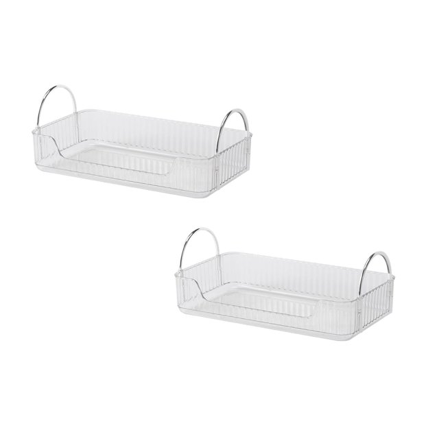 Spoon And Lid Rest Easy To Use Makeup Organizer And Disposal Makeup Storage Tray With Metal Handling Capability Countertop Organizer Neatly Organized Makeup Bathroom (single Side Storage Rack)