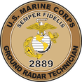 thumbnail image 1 of U.S.M.C. MOS 2889 Ground Radar Technician Decal 3.8" - Desert Tan, 1 of 1