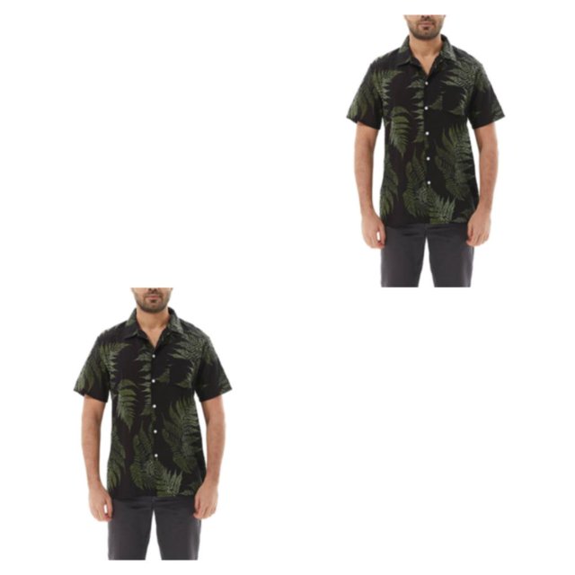 Guardurnaity Camisa de playa hawaiana para hombre y mujer, camiseta holgada de manga corta con solapa clásica de hoja Tropical, camiseta Type4 NO4
