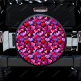 thumbnail image 1 of Motif Mignon Dessin à la Main Cœurs Polyester Housse de Roue de Rechange Universelle pour Remorque RV SUV Camion Campeur, 1 of 5