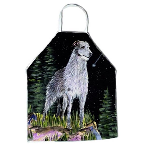 Starry Night Scottish Deerhound Apron - 27 x 31 in.