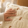 thumbnail image 6 of Tdxkok Halloween Flannel Stitched Cushion Cover A Embroidered Throw Pillow Sleeve Festival Sofa Decor Case Soft Plush Home Decor Pillow Cover for Halloween, 6 of 6