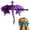 Purple, variant on Medieval Dragon Hair Stick, Gothic Dragon Wing Hairpin, Slide with Wood Stick for Women, Cosplay & Daily Wear