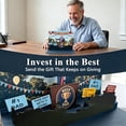 thumbnail image 3 of Fathers Day Talking Pop Up Card with Light & Sound - Plays Real Voice, Funny 3D Pop Up Greeting Card, Presidential Podium Scene, Funny Fathers Day Surprise for Dad(blue 2pcs)Q, 3 of 6