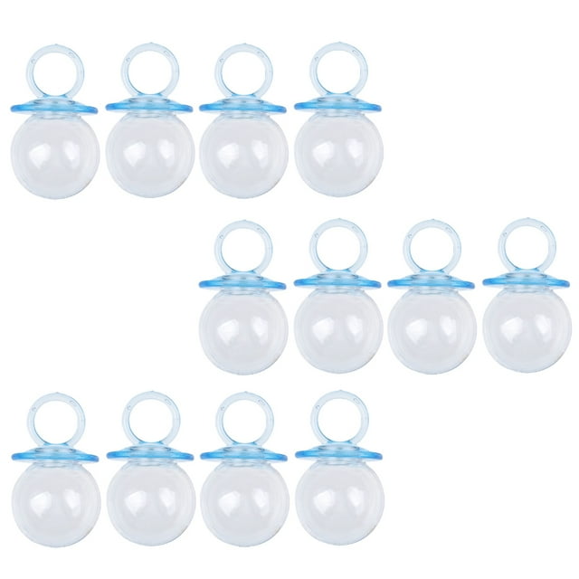 12 Forma De Chupete Relleno Bebé Ducha Candy Dulce Botella De Botella Favor Azul Sunnimix Caja de dulces de chupete