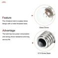 thumbnail image 4 of Uxcell 1"x0.6" 6.2V E10 Mini Bombillas Incandescentes Metal Plata 10Pcs, 4 of 6
