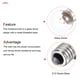 thumbnail image 4 of Uxcell 1"x0.6" 6.2V E10 Mini Bombillas Incandescentes Metal Plata 10Pcs, 4 of 6