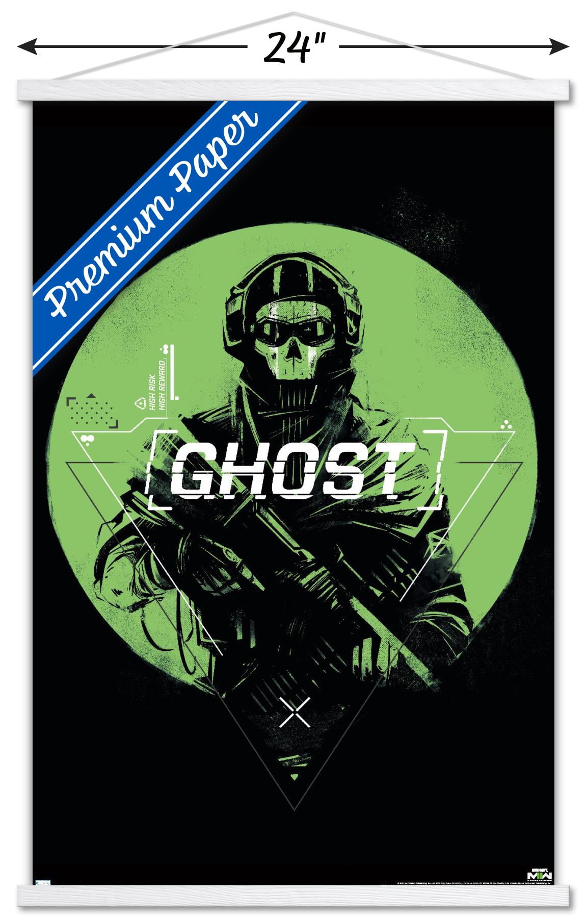 Call of Duty: Modern Warfare 2 - Ghost Emblem Wall Poster, 22.375 x 34 