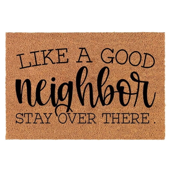 Bizhua Good Neighbor Carpet Efunny Words Welcome Doormat Entryway Front Porch Rugs Anti Bottom Floor Indoor Outdoor Carpet for Farmhouse Patio Home Decor