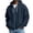 Navy03, variant on Men's Full Zip Up Hoodie Waffle Knit Jackets with Pockets Long Sleeve Outerwear Solid Casual Sweashirts Coat Gray M