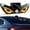 Style-D, variant on Solar Powered Devils Eyes LED Car Light, Solar Powered Devil Eyes Car Sign, Dynamic LED Rear Window Ambient Decoration, Windshield Eye for Car & Truck, Solar & Type-C Charging, 5 Modes, Suction Mount