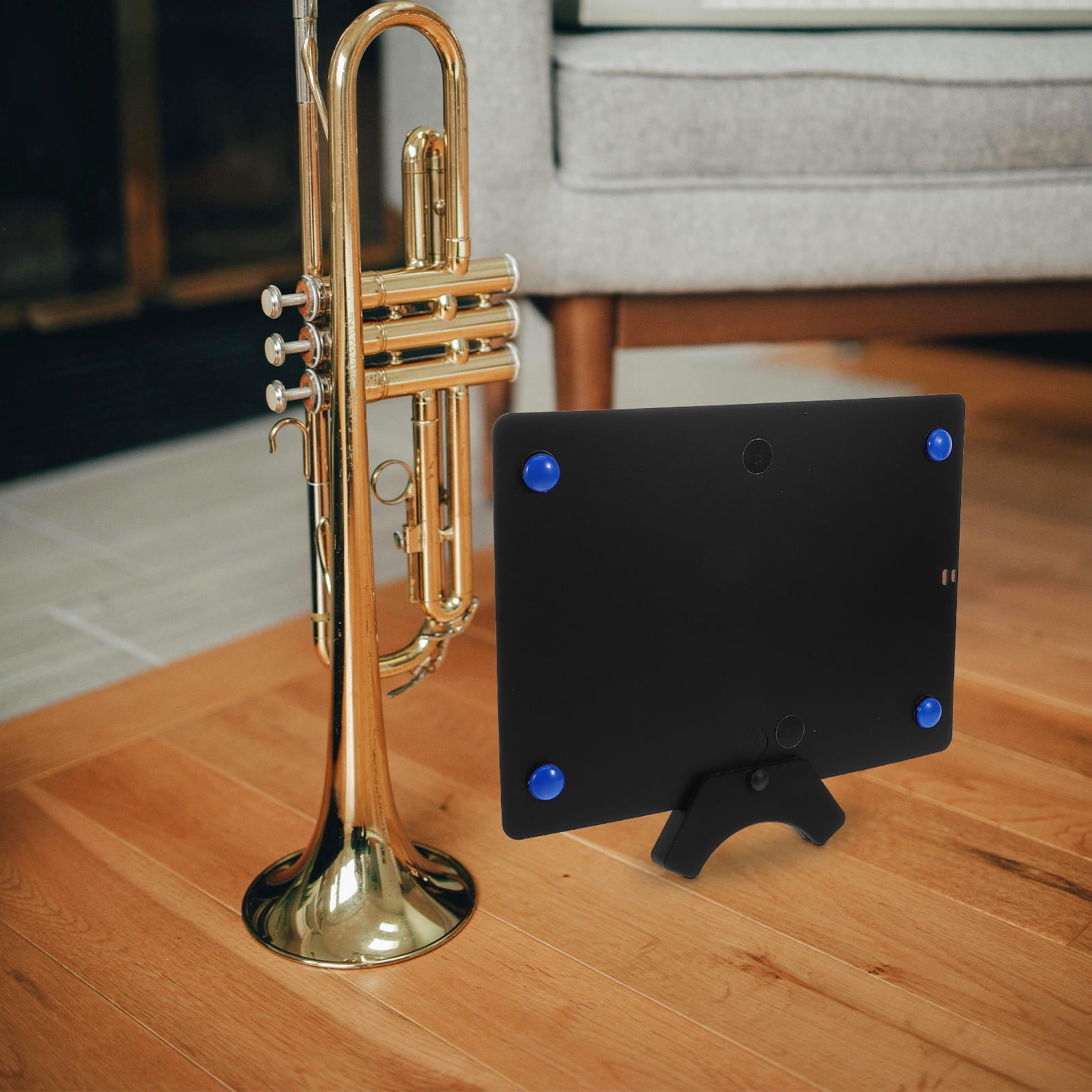 COMPUKAS Black Plastic Sheet Music Stand with Sleek Design, Music Accessories, 1 Pack for Musicians