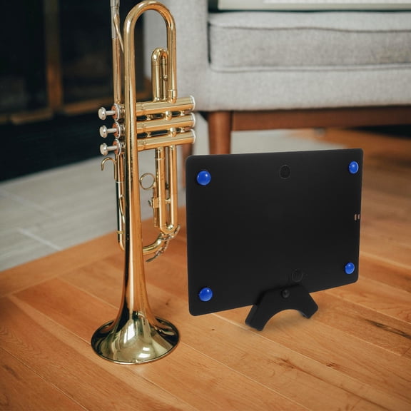 RENACLIPY Black Plastic Tabletop Music Stand Holder, Sturdy Construction, Portable and Easy to Use, 1 Pack