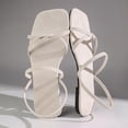 thumbnail image 7 of Hurxie Women's Strappy Sandals Square Toe Dressy Summer Cute Vacation Ankle Strap Slip on Sandal Shoes White 36, 7 of 7