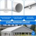 thumbnail image 4 of Dextrus 20x40 ft Outdoor Party Tent，Heavy Duty Event Tent with Reinforced Galvanized Frame, Spacious White Roof, Detachable Sidewalls & 4 Storage Bags, 4 of 10